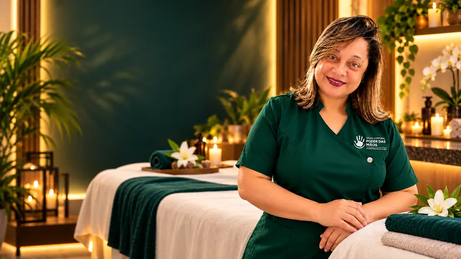 Cleo Massoterapeuta em ambiente acolhedor