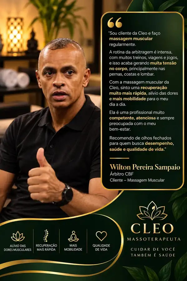 Depoimento de Wilton Pereira Sampaio, cliente da Massoterapeuta Cleo